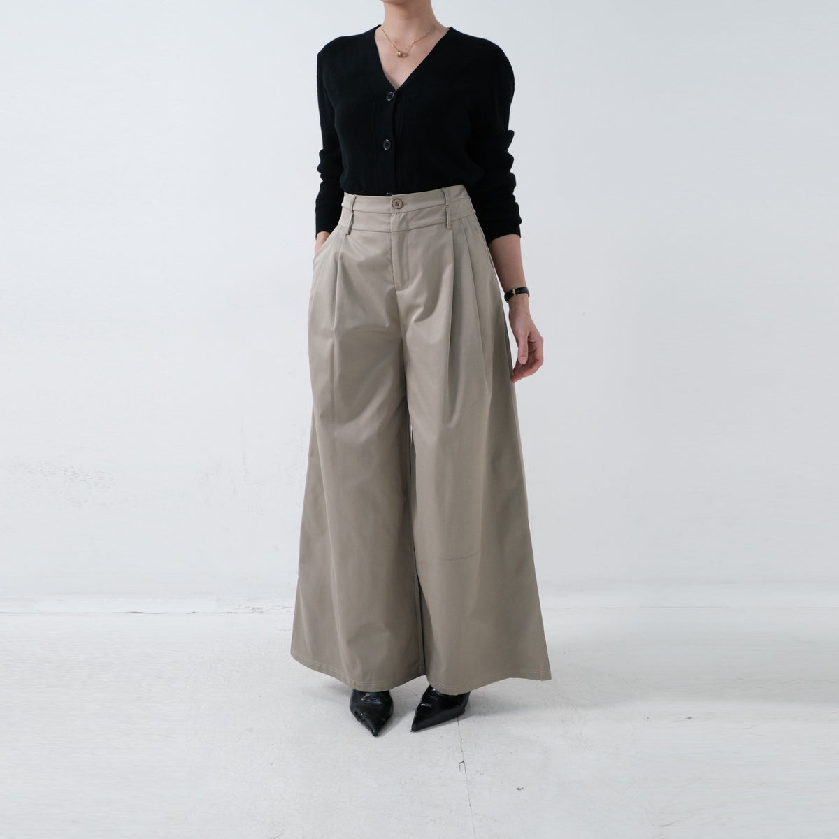 Pantalon large à pinces