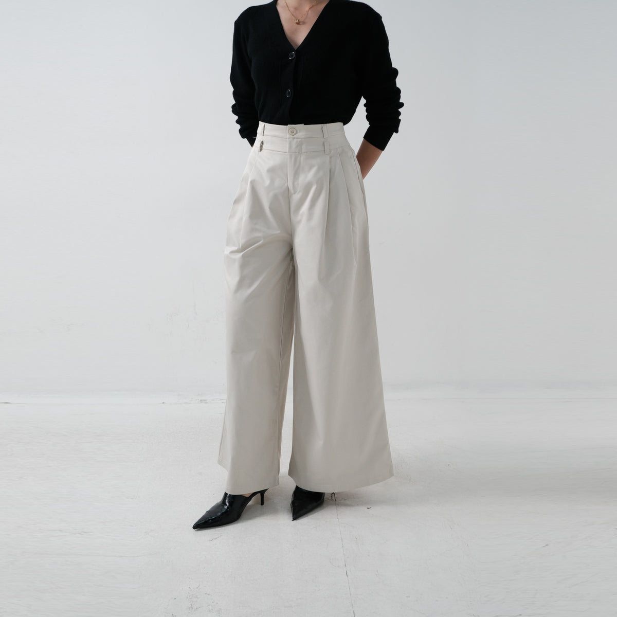 Pantalon large à pinces