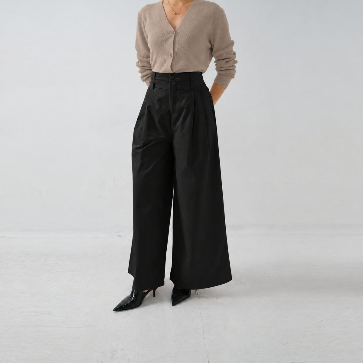 Pantalon large à pinces